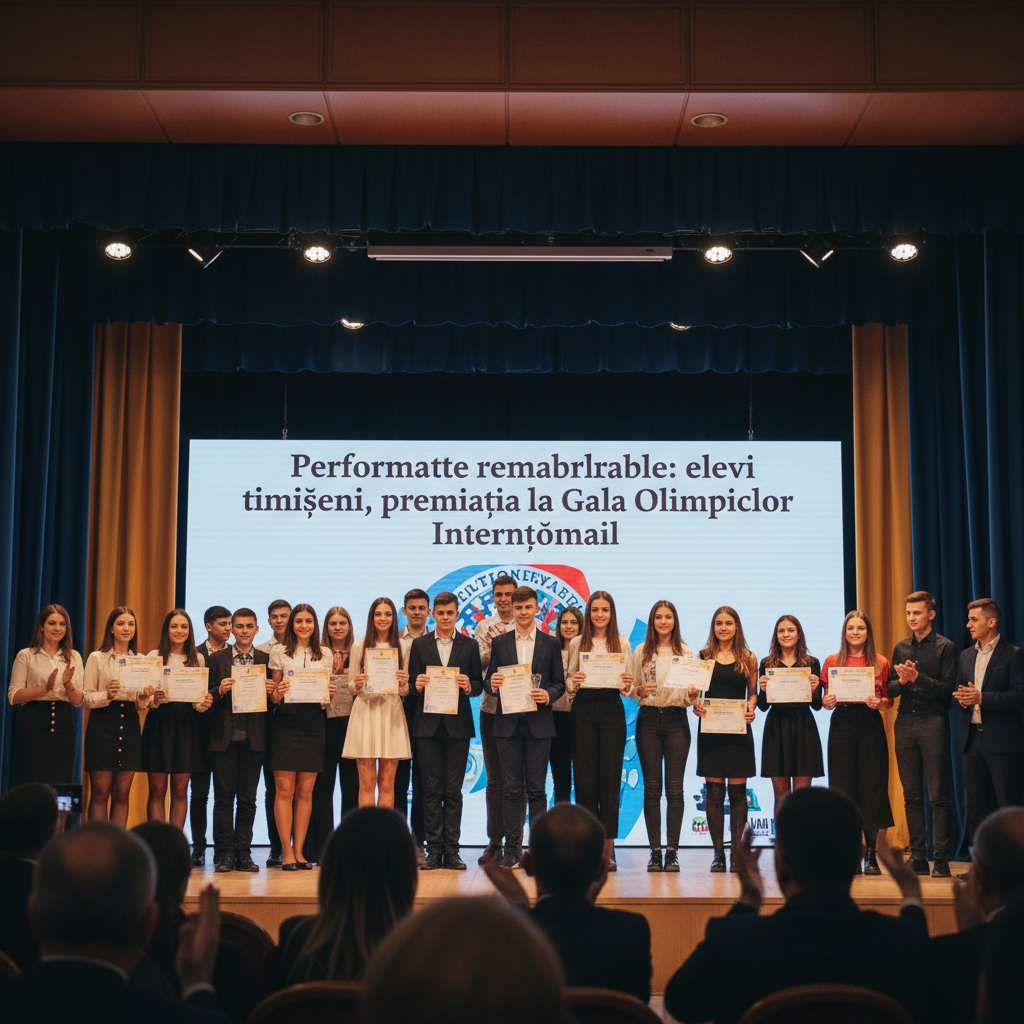 Elevi timișeni premiați la Gala Olimpicilor Internaționali pentru performanțe remarcabile