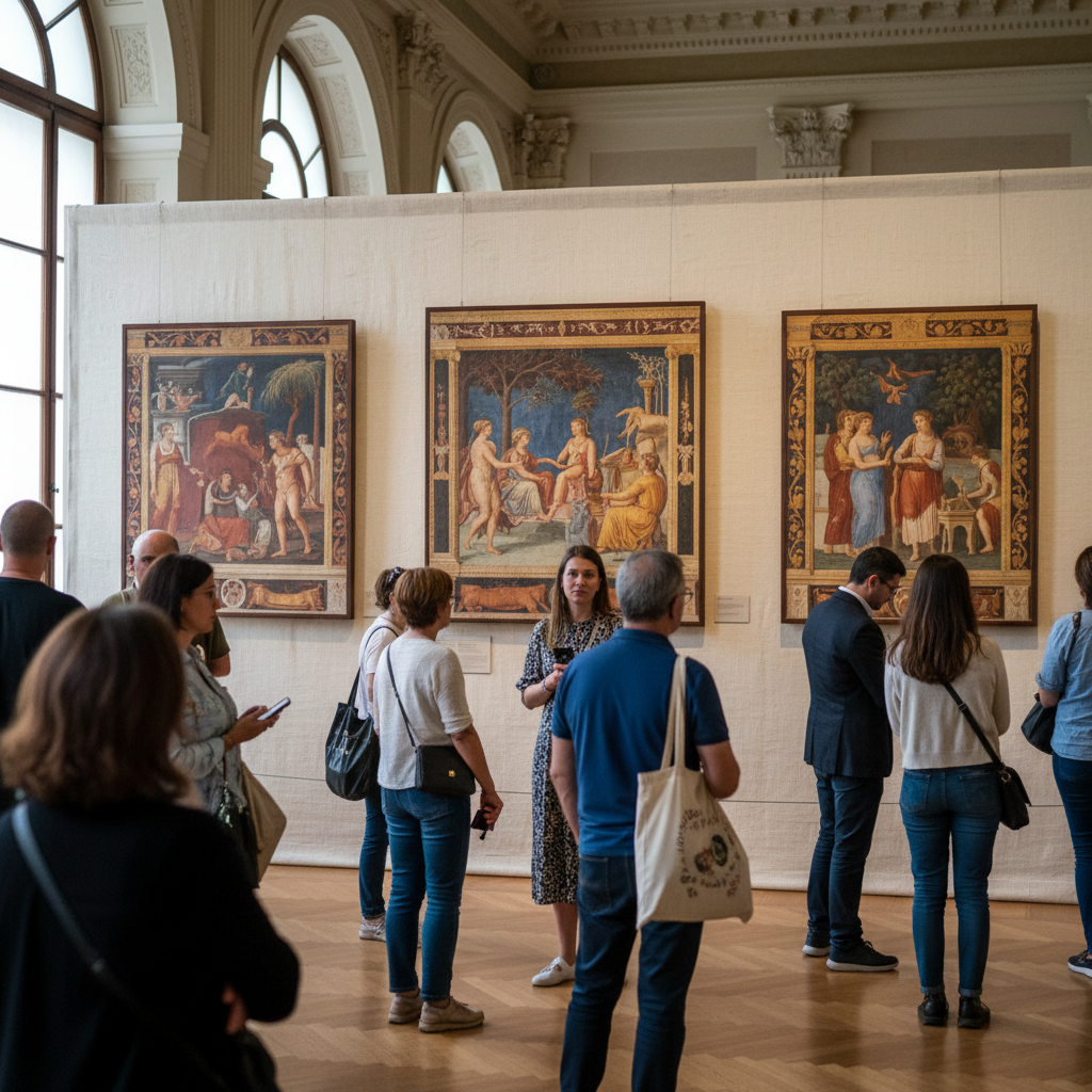 Fresce originale din Pompei, expuse la Muzeul Național de Artă din Timișoara