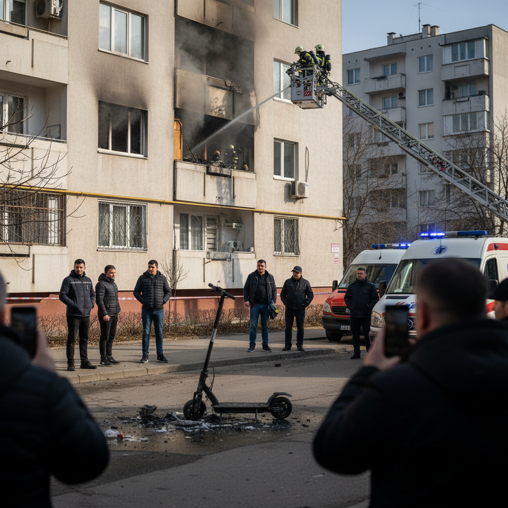Incendiu în bloc din Timișoara cauzat de o trotinetă electrică