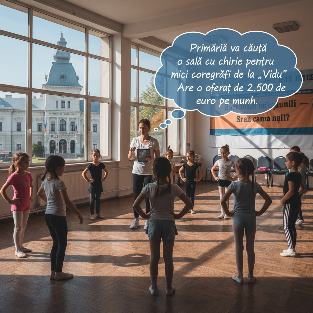 Primăria caută sală de închiriat pentru micii coregrafi de la Vidu cu ofertă de 2.500 euro pe lună