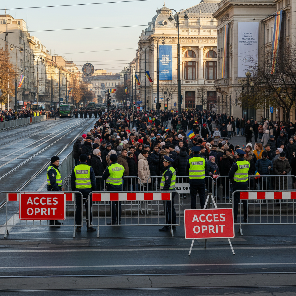 Restricții de circulație în centrul Timișoarei de 1 Decembrie, din cauza paradei militare