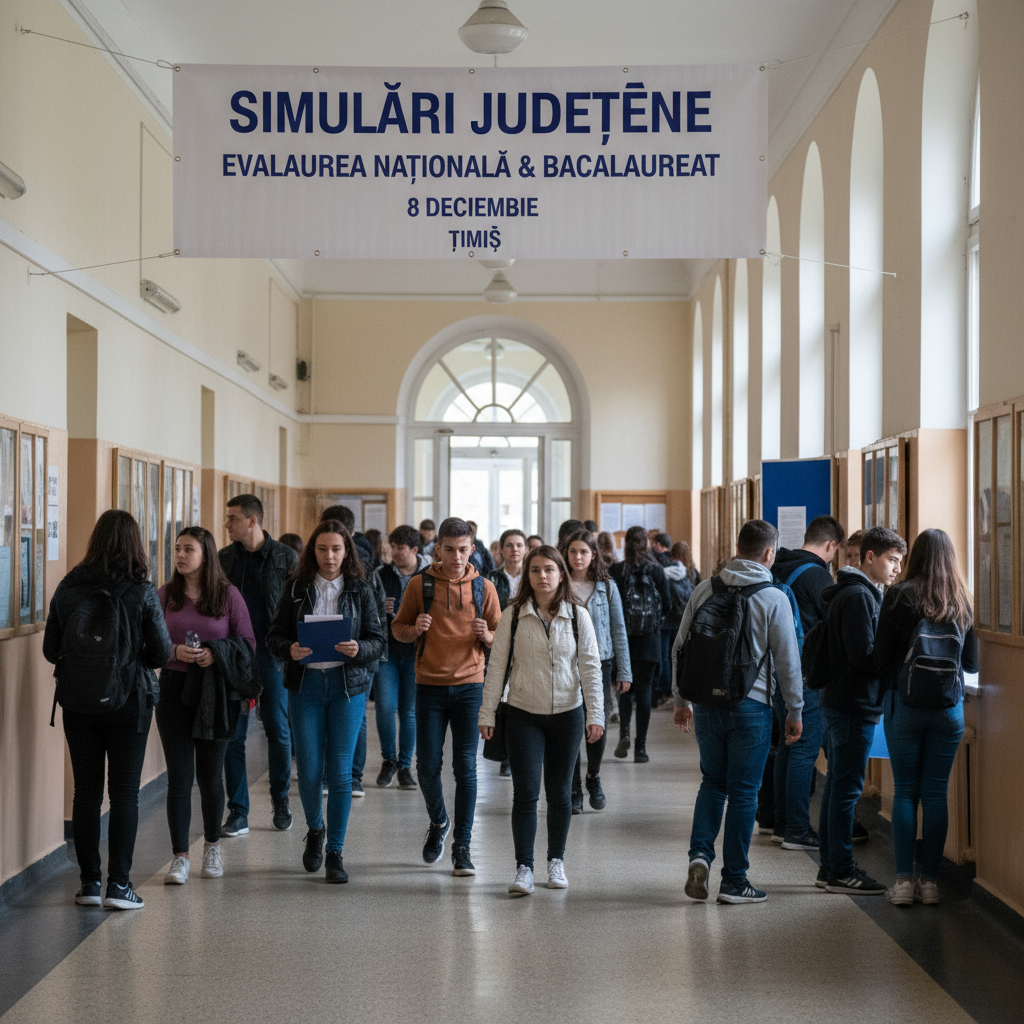 Simulările județene pentru Evaluarea Națională și Bacalaureat încep pe 8 decembrie în Timiș